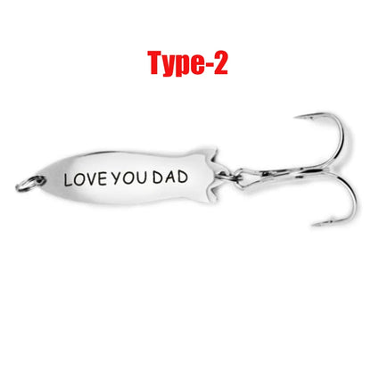 Love You Dad Daddy's Lure Fishing Lure Gift for dad Daddy, Fisherman Gift, Mens, from Daughter, from Son Birthday Christmas Gift