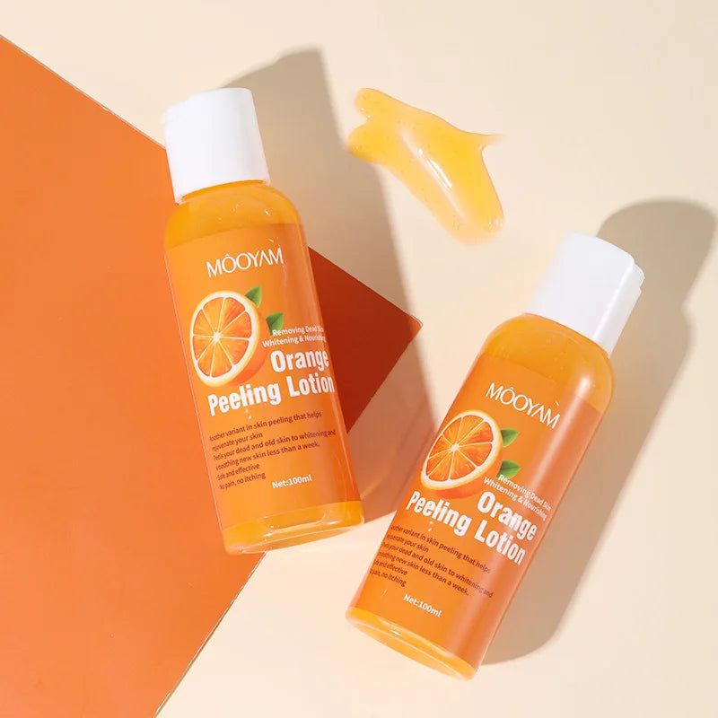 100ml Orange Peeling Oils For Dark Skin Moisturizing Foot Exfoliator Body Scrub Elbow Knee Peeling Oil  Body Skin Care Products