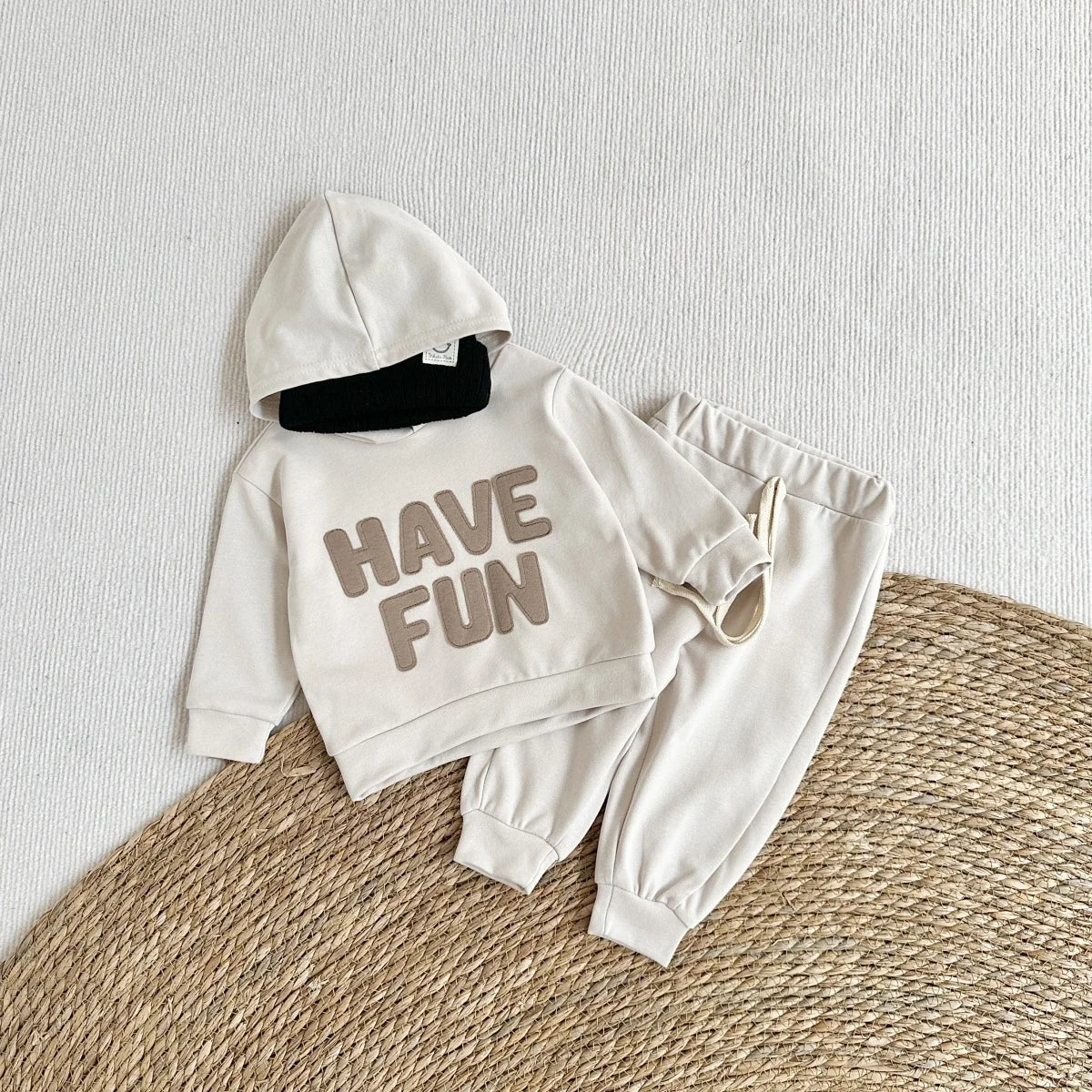 Newborn Baby Clothes Set Boys Girls Hoodies Suit Casual Style Letter Print 2PCS Sets Children Baby Sweatshirt Spring Autumn