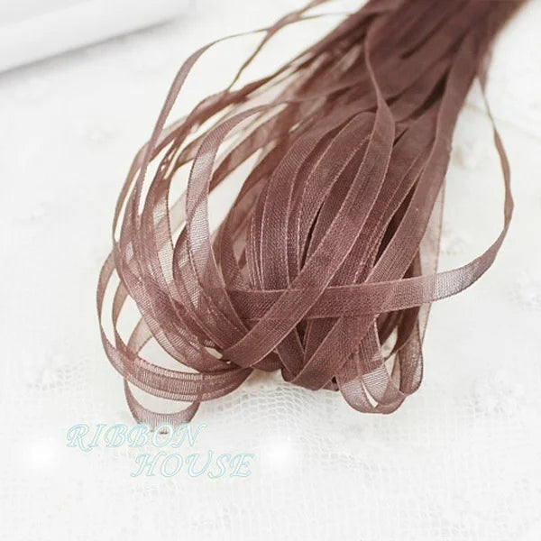 (40 meters/pack) 1/4''(6mm) Organza Ribbons Wholesale Gift Wedding Christmas Decoration Wrapping ribbons Handmade DIY