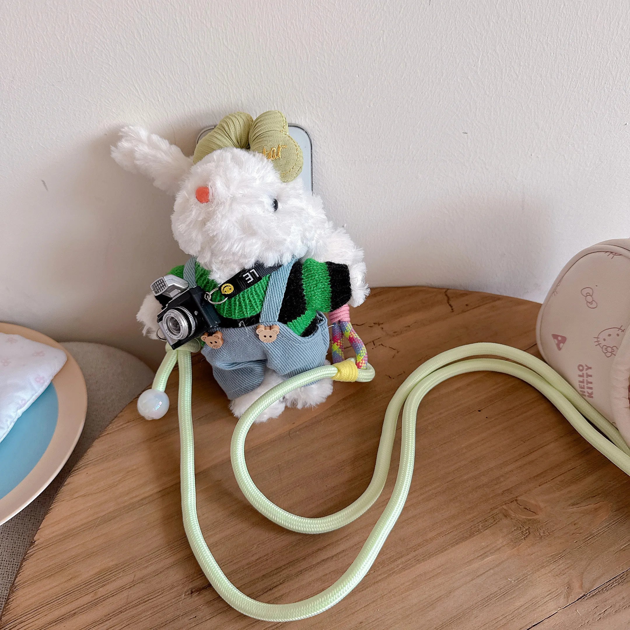 Hanging Ear Rabbit Doll Keychain Cartoon Plush Doll Bag Pendant Cute Animal Doll Accessories For Girl Women Christmas Gifts