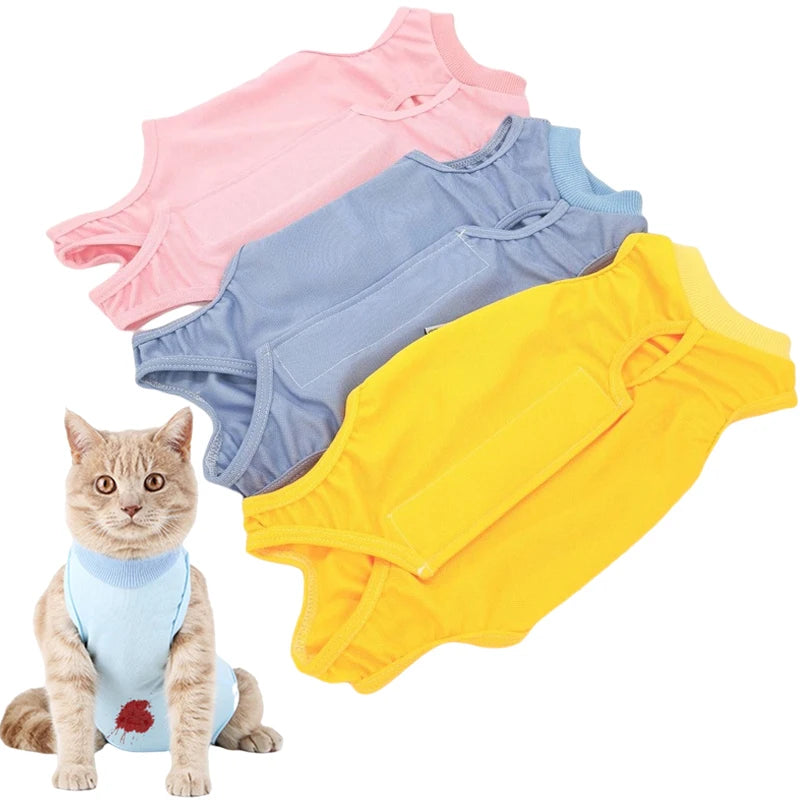Anti-licking Sterilization Cat Clothes Pet Surgery Suit for Small Dog Cats Weaning Breathable Puppy Anti-scratch Body Strap Vest