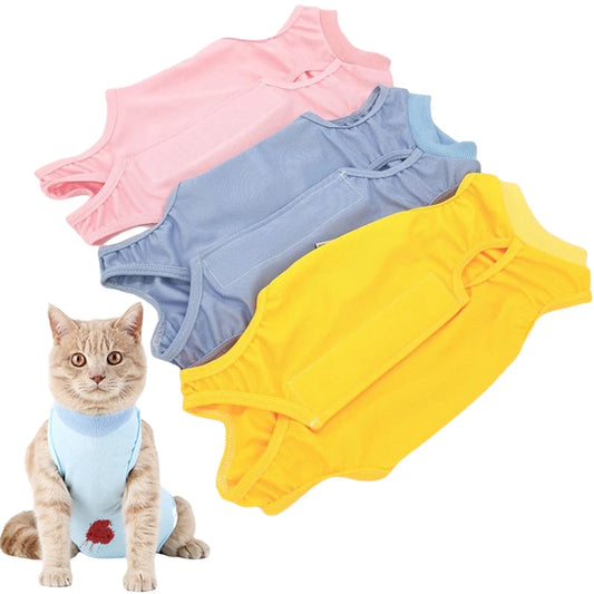 Anti-licking Sterilization Cat Clothes Pet Surgery Suit for Small Dog Cats Weaning Breathable Puppy Anti-scratch Body Strap Vest