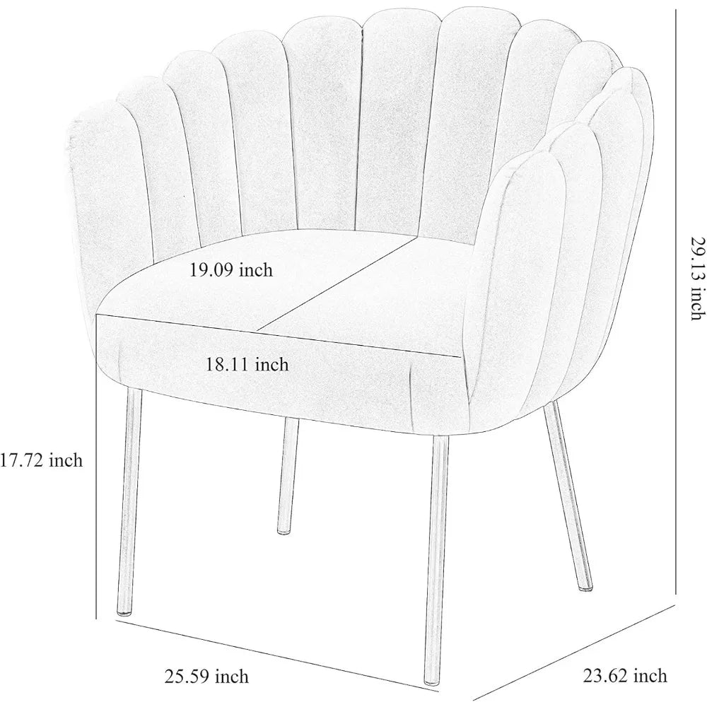 Dolores Modern Blush Velvet Accent Chair - Feather-Filled Seat with Brushed Gold Legs, Easy-Clean Upholstered Side Chair