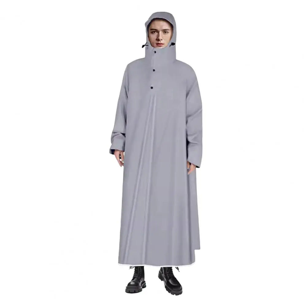 Thicken Oxford Waterproof Rain Gear Rain Poncho Korean Fashion Rain Coat One-piece Long Raincoat Loose Oversized Hooded Rainwear
