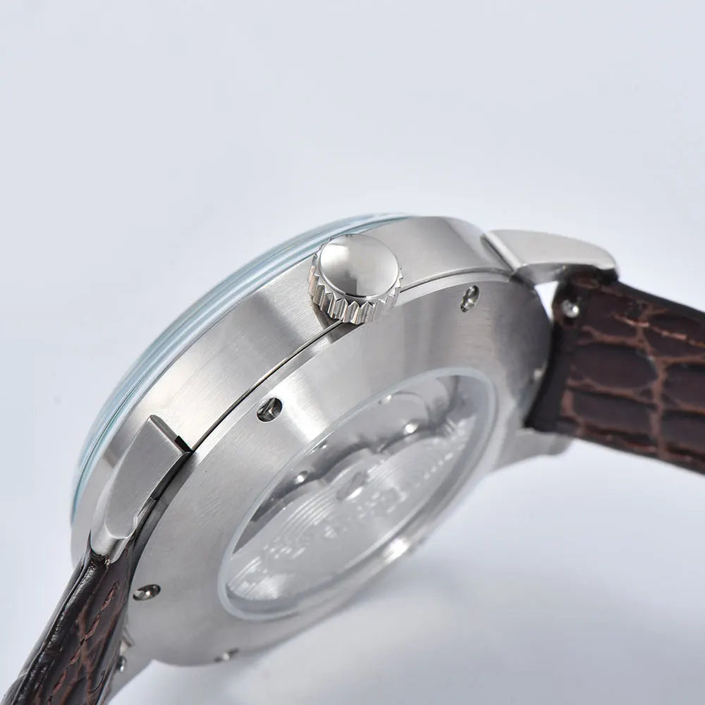 42mm men's watch Miyota8215 movement automatic mechanical watch giant wave dial mineral glass business men's waterproof watch