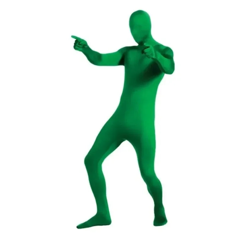 2025 New Halloween Green Screen Suit Chroma Key Jumpsuits for Skin Body Movie Video Invisible Effect Photographic Filming St ★☆★
