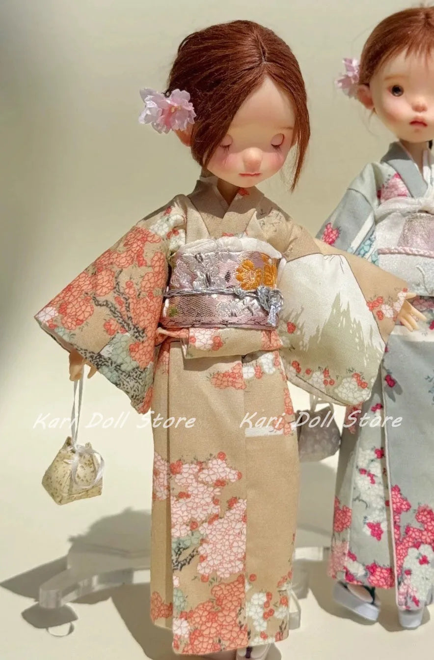 Kari Doll Clothes and skirts 2025 Flower perm master cherry blossom kimono baby suit for Landazz Landoudou Doll