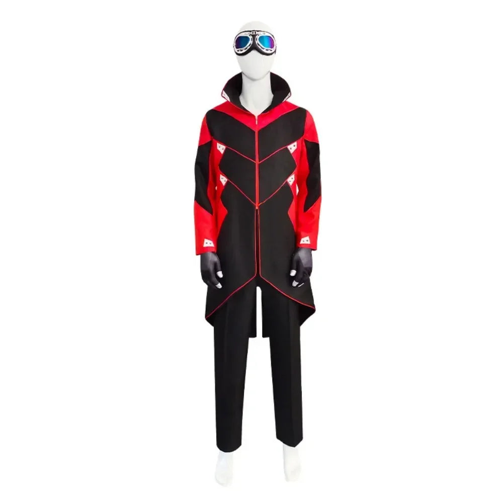 New Adult Eggman Costume Cosplay Jacket Coat Gloves Glasses for Men Sonic 2 Doctor Robotnik Halloween Party Carnival Outfits
