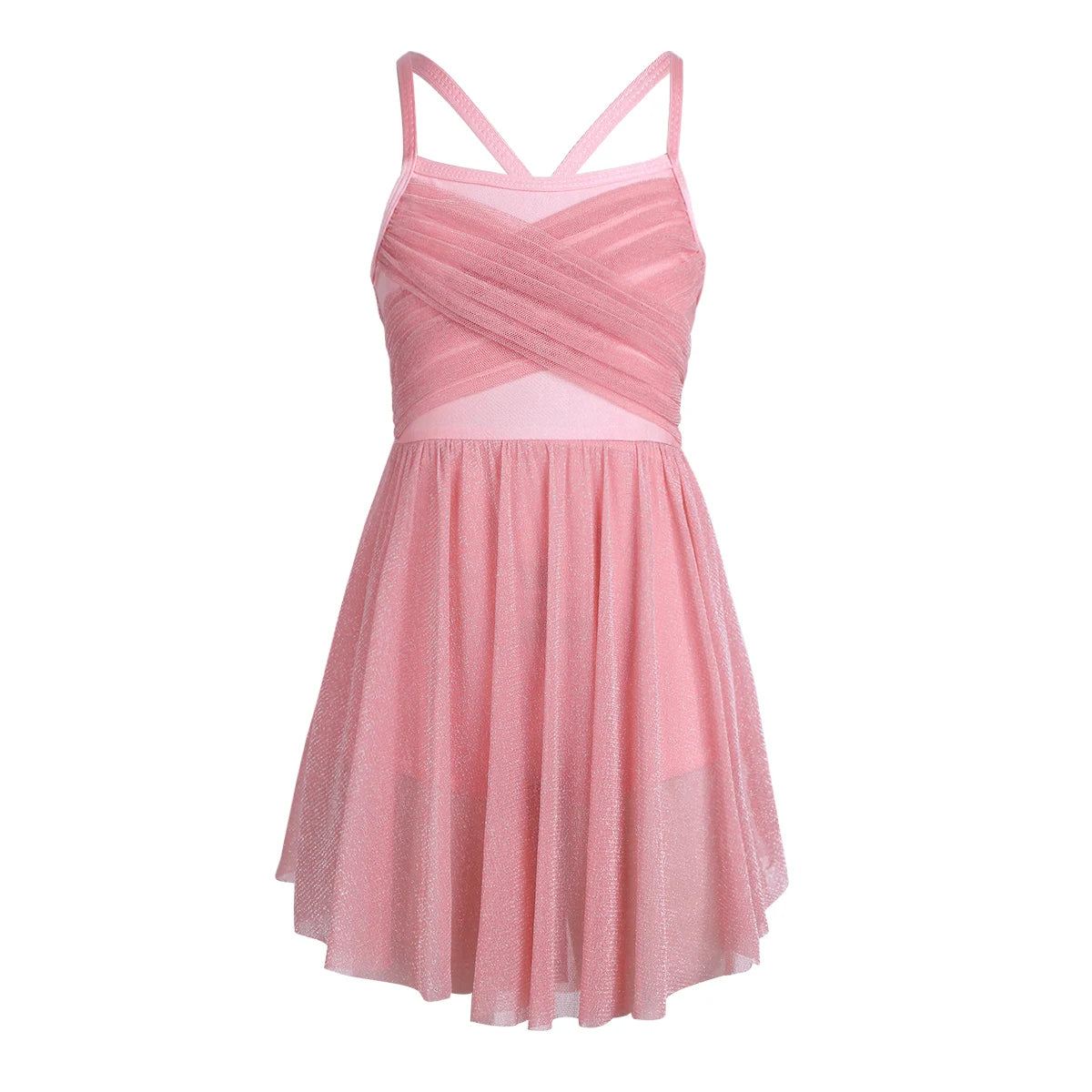Kids Girls Ballet Leotard Dress Sleeveless Gymnastics Workout Modern Contemporary Dancewear Latin Lyrical Ballerina Costumes
