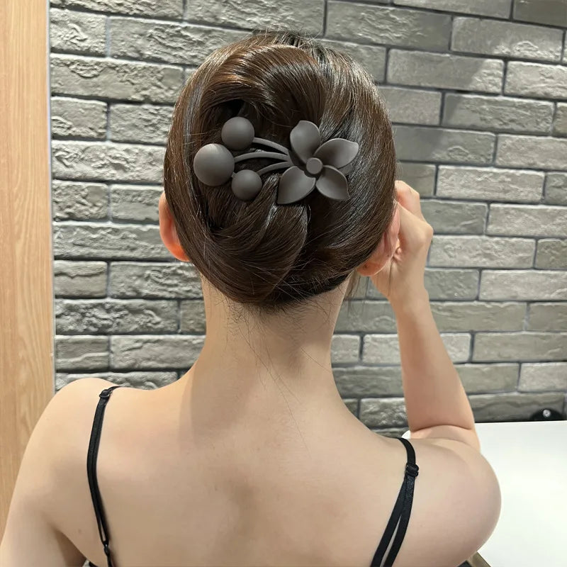 2024NEW Girl Fashion Sweet Hairpin Flower Hair Clip Cute Graceful Scrub  Duckbill Clip New Children Hair Accessories