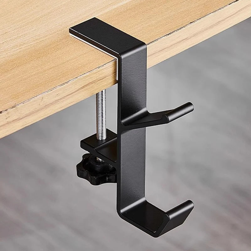 Adjustable Desk Edge Hook Punch-free Table Side Hook Multi-functional Holder Clothing Coat Keys Bathroom Towel Organizer