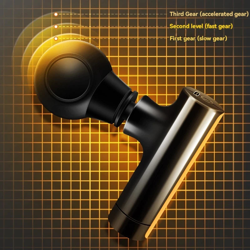 2025 New USB Mini Massage Gun Fascia Machine Muscle Relaxation Vibrating Gun Rod Massage Fitness Equipment Neck Grab Fascia Gun