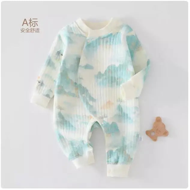 Pure cotton warm clothes for newborn babies 1
