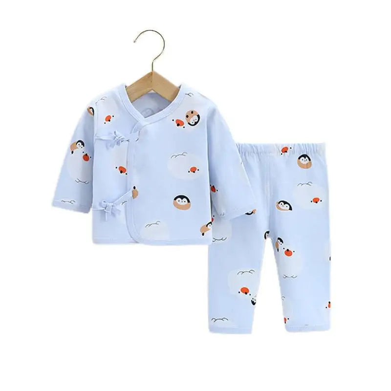 0-3months Newborn Baby Clothes Set Soft Cotton Cartoon Print Baby Underwear Baby Boy Set Autumn Unisex Baby Girls Clothes Set