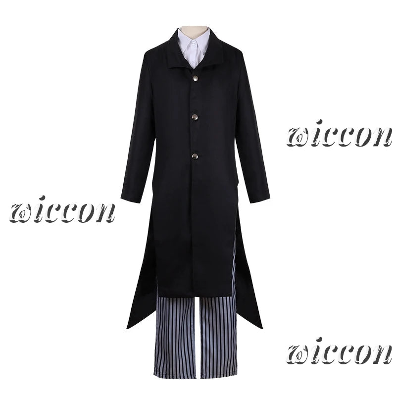 Enmu Demon Cosplay Costume Coat Shirt Pants Glove Wig Halloween Party Men Women