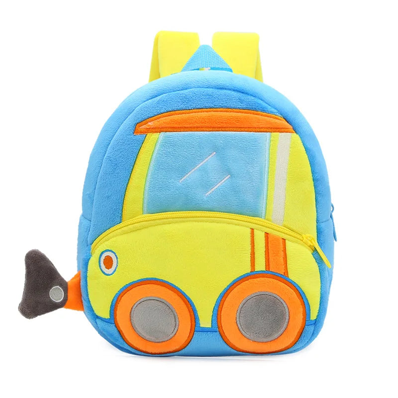 2-4 Years Old Kids Engineering Backpack Plush Christmas Gift Kids Small School Bag for Kindergarten Primary School
