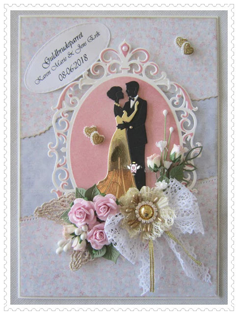 Piggy Craft metal cutting dies cut die mold Bride and groom Wedding Scrapbook paper craft knife mould blade punch stencils dies