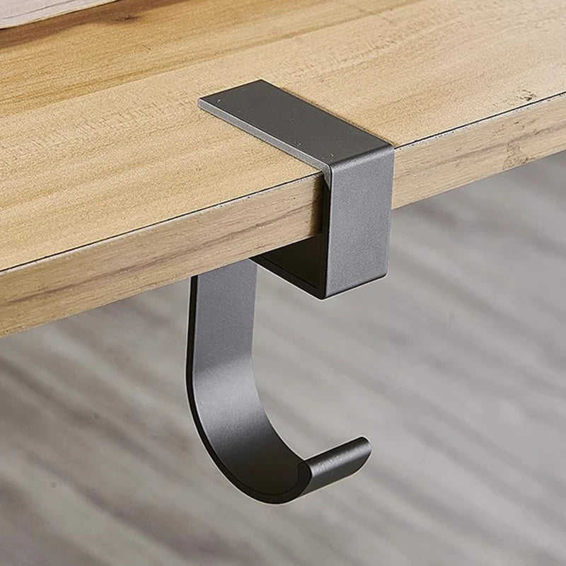 Adjustable Desk Edge Hook Punch-free Table Side Hook Multi-functional Holder Clothing Coat Keys Bathroom Towel Organizer