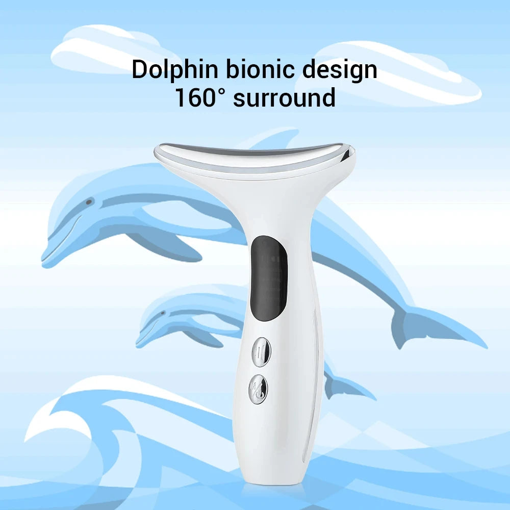 Comfortable Facial Massager Face And Neck Beauty Device For Skin Care Adults Mens And Womens White Face And Neck Massager