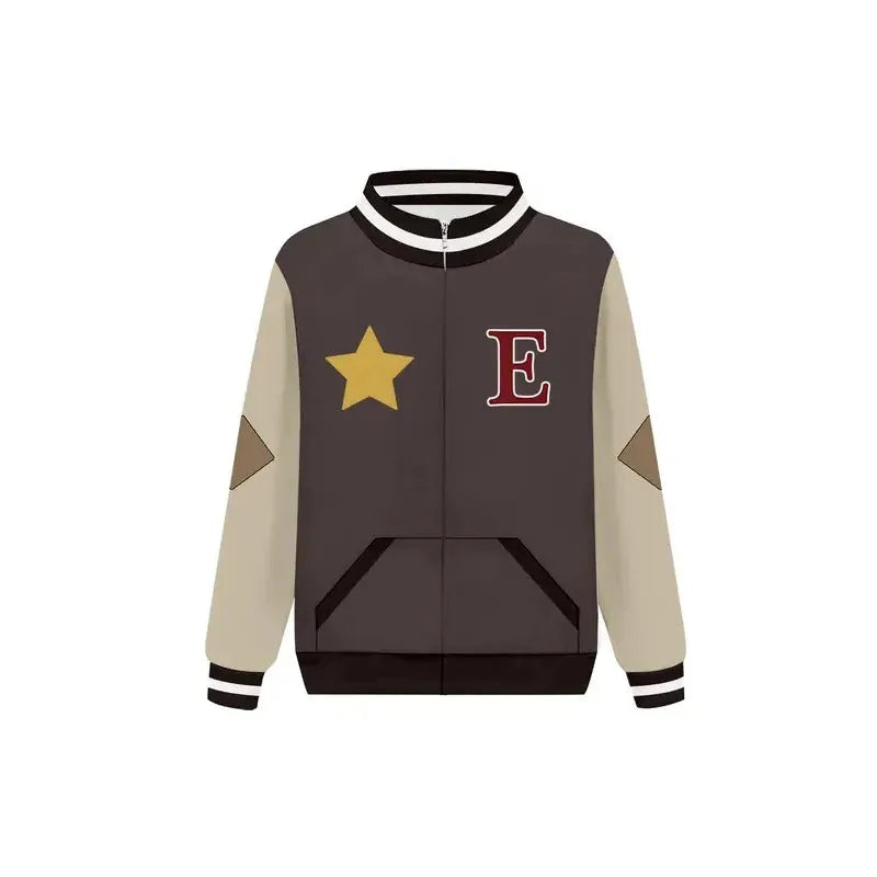 Coser72 Anime The Owl Cos House Light Noceda Cosplay Costume Hooded Hoodie Zip Up Baseball Jacket Coat Casual Overcoat D Coser72