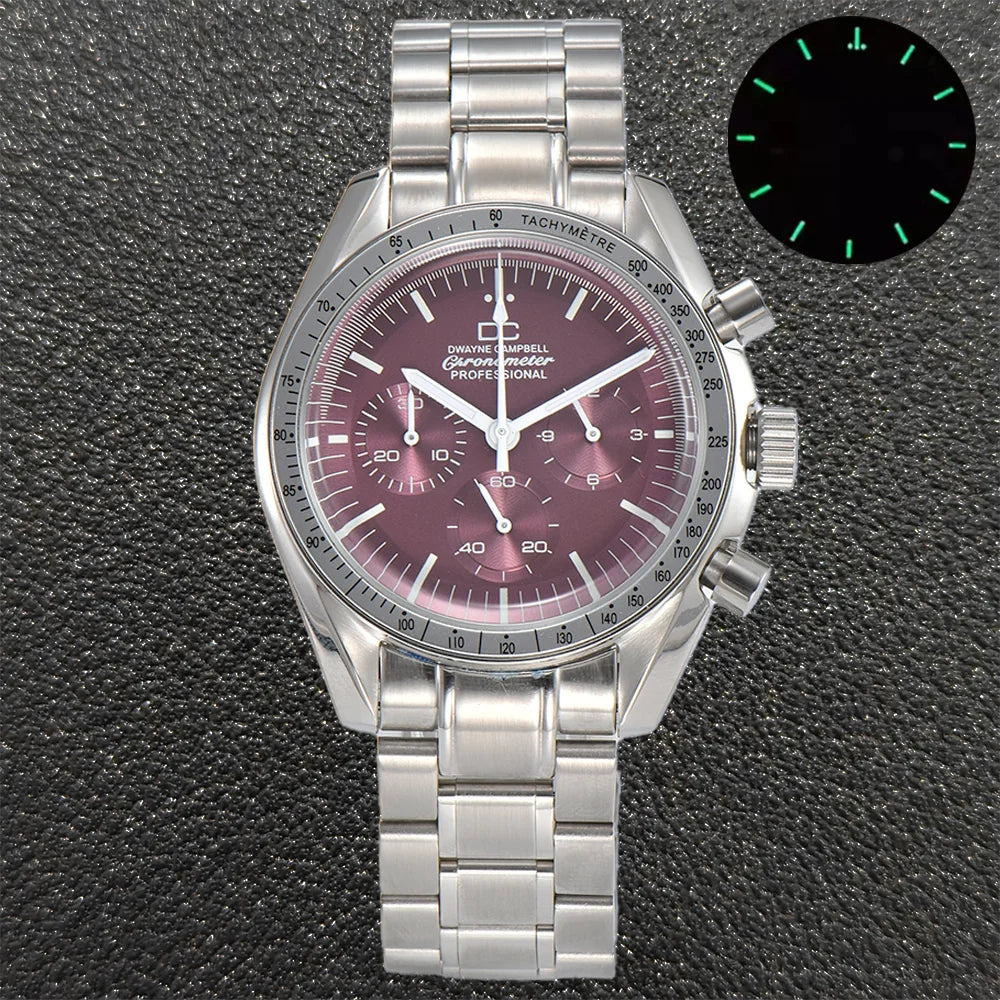Custom LOGO Watch VK63 Watch 40mm Fashion  Sapphire Case 316L Stainless Steel Automatic Men's Watches High-Quality Business