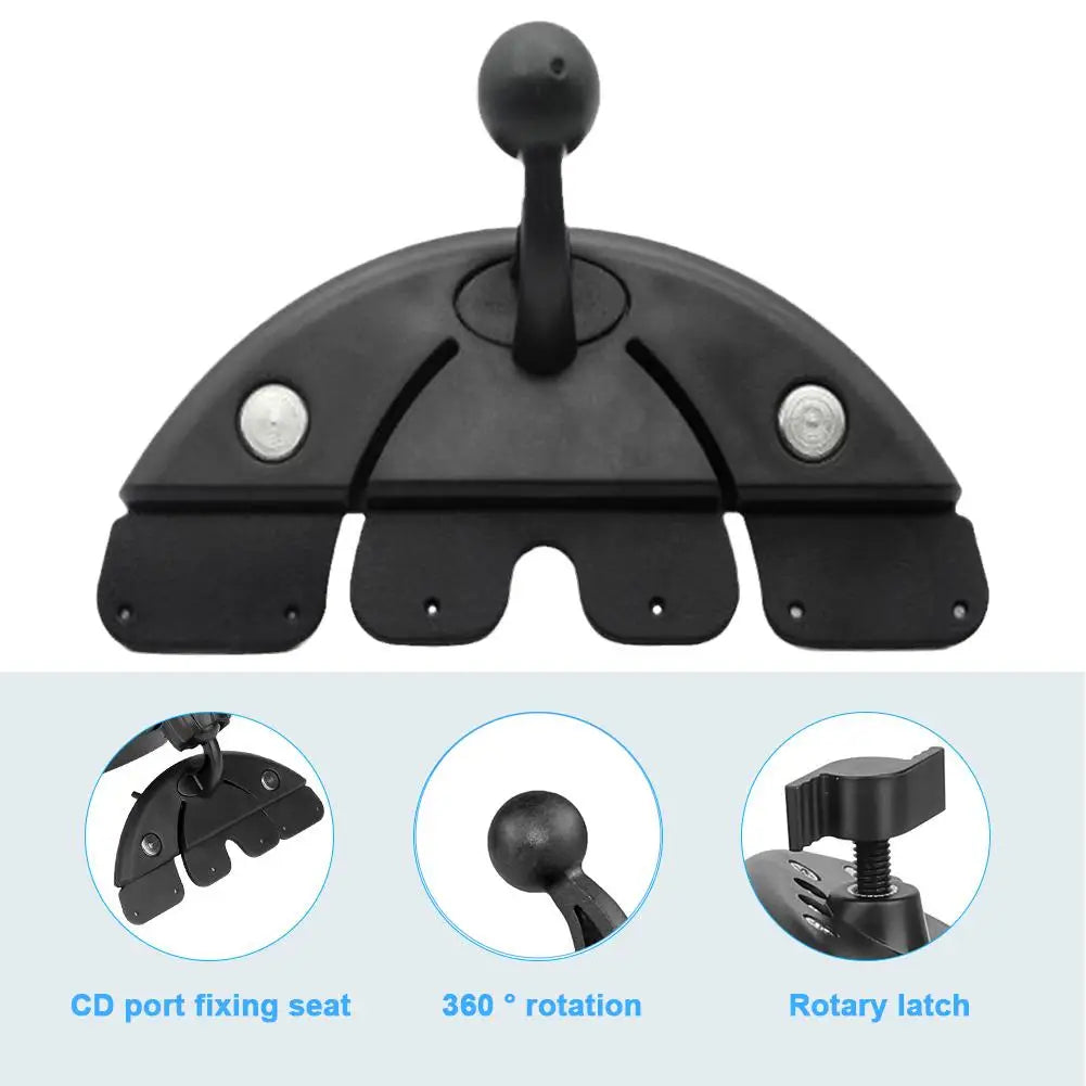 Ball Head Car CD Slot Phone Holder Base Universal Car CD Slot Clip Mount For Mobile Cellphone Holder Car GPS Bracket