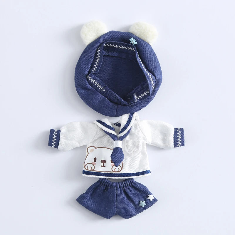 Baby Clothes Top + Hat + Pants/Skirt For 1/12 BJD,Ob11,Molly, Gsc,Body9 Doll Accessories Boys Girls Toys