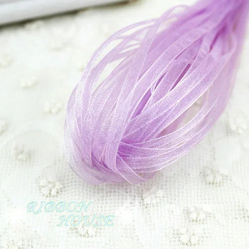 (40 meters/pack) 1/4''(6mm) Organza Ribbons Wholesale Gift Wedding Christmas Decoration Wrapping ribbons Handmade DIY