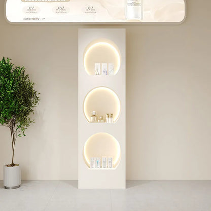 Solid wood paint beauty salon display cabinet High-end atmospheric skin care product cabinet Product rack Cosmetics display rack