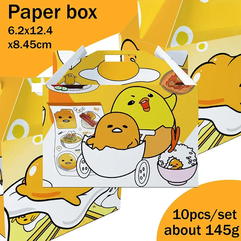 Gudetama: An Eggcellent Theme Birthday Party Cutlery Paper Cups Paper Plates Paper Disposable Party Decoration Supplies For Toys