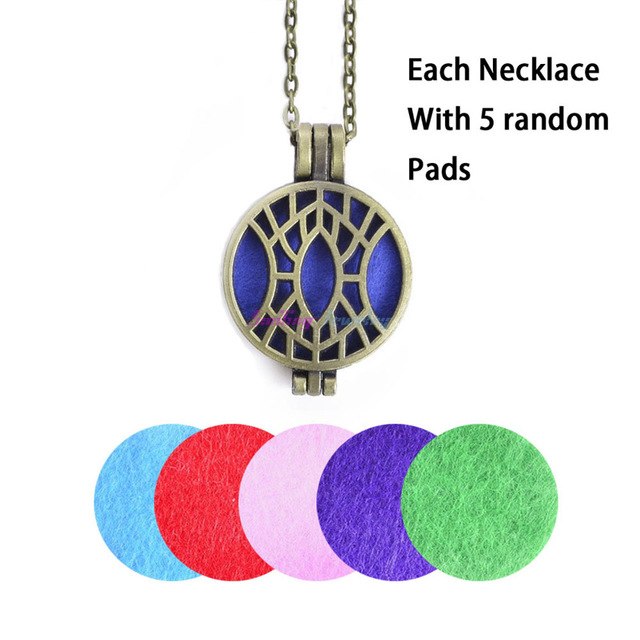 1pc Chain Free Pads Vintage Bronze Net Lockets