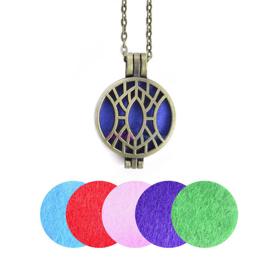 1pc Chain Free Pads Vintage Bronze Net Lockets