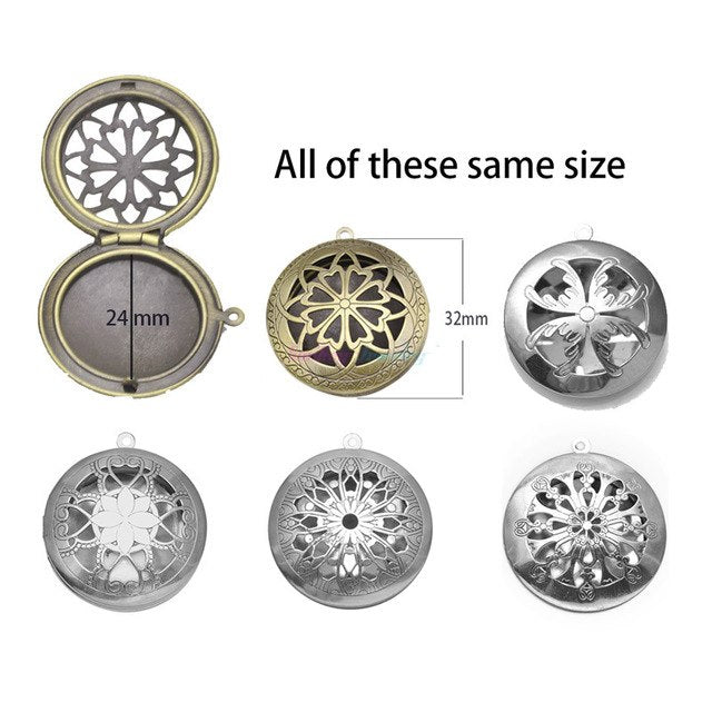 1pc Chain Pads Antique Bronze Aromatherapy Oil