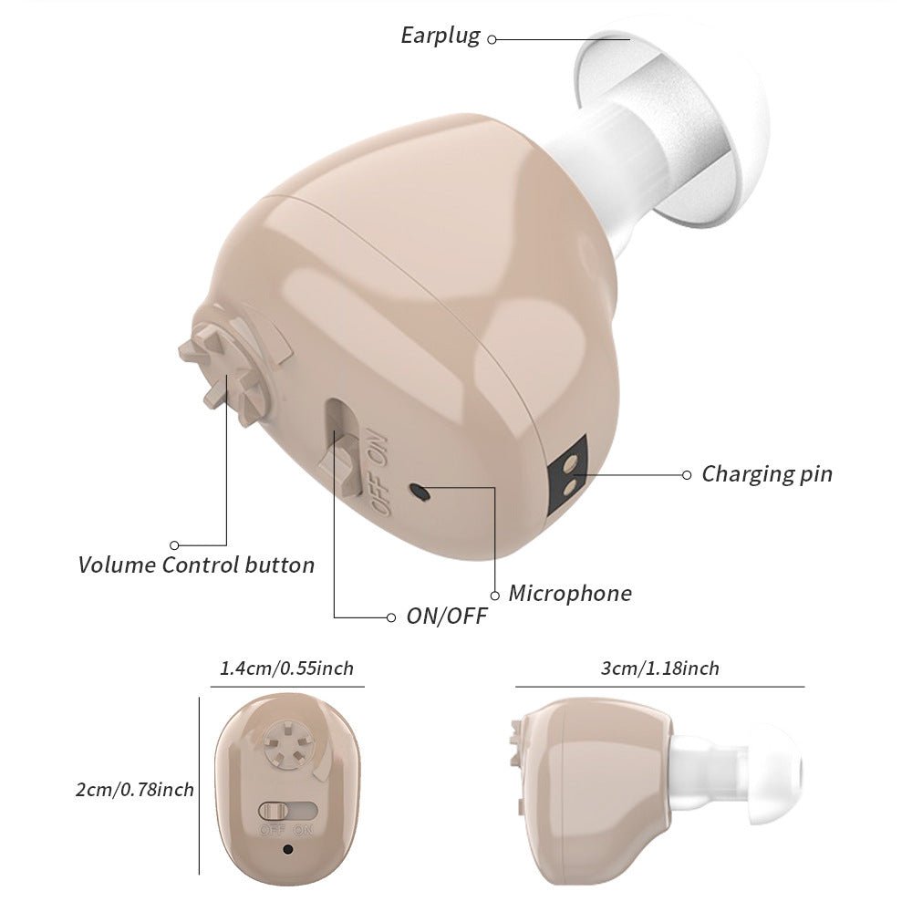 1pcs Sound Amplifier Hearing Aid with Headphone Charger