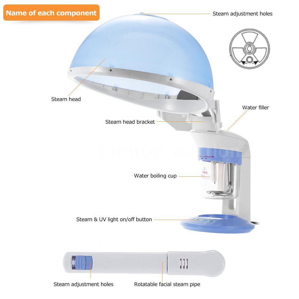 Ellie & Ruby 2-in-1 Facial Hair Steamer Ozone Steam Machine Portable