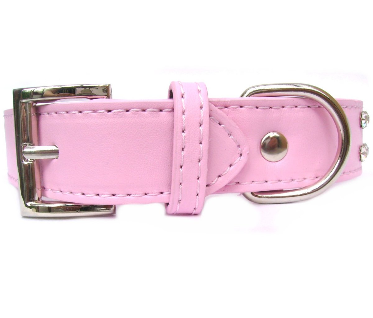 2-Row Dog Collars 10-20" - Pink