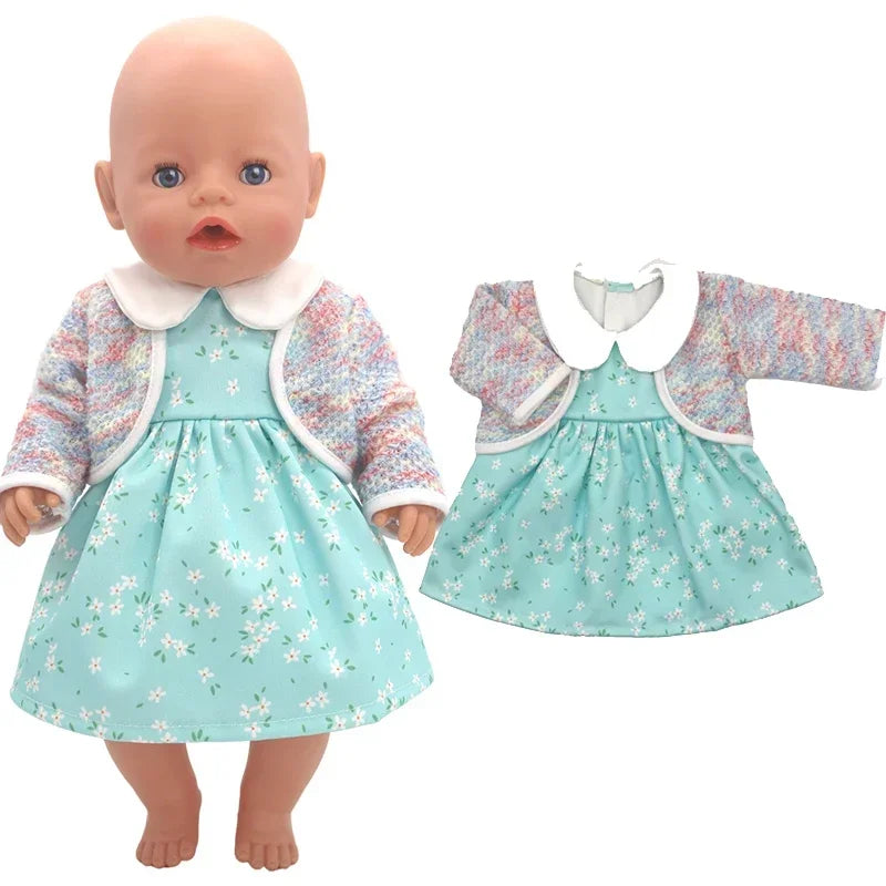 Baby New Born Doll Clothes Coat Hooded Sweater for 17 Inch Doll Jacket Toys Doll Wears