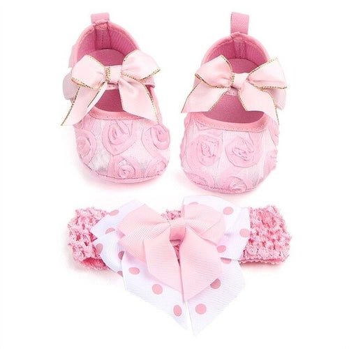Infant Newborn Baby Girl Flower Shoes Kid
