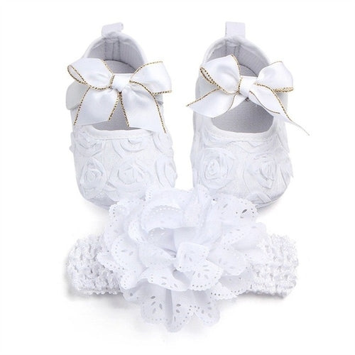 Infant Newborn Baby Girl Flower Shoes Kid