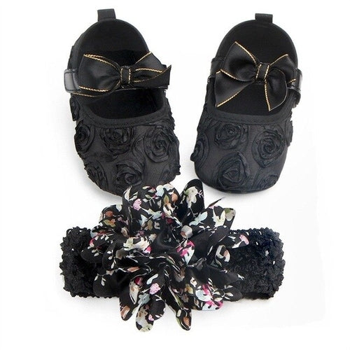 Infant Newborn Baby Girl Flower Shoes Kid