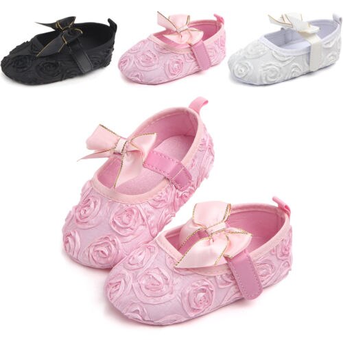 Infant Newborn Baby Girl Flower Shoes Kid