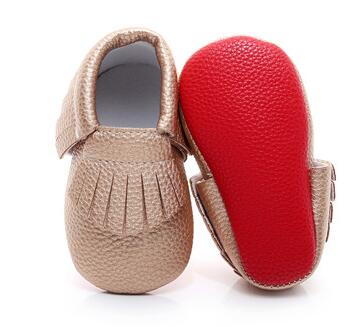 2019 new hot sell red sole baby moccasins shoes