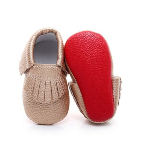 2019 new hot sell red sole baby moccasins shoes