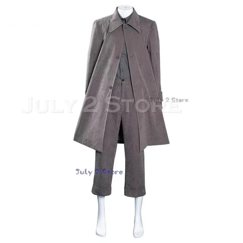 asdh8@Mono cosplay Little Grey Nightmares II Costume Protagonist Mask Coat Pants Suit Men Women Halloween Party Game Sty