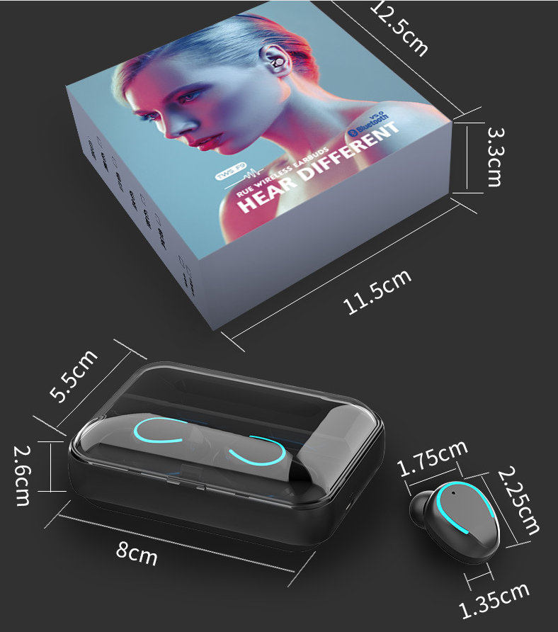Multifunction Bluetooth Headset Binaural Phone Support