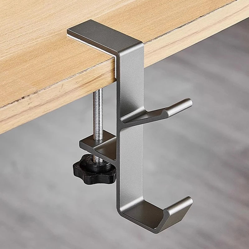 Adjustable Desk Edge Hook Punch-free Table Side Hook Multi-functional Holder Clothing Coat Keys Bathroom Towel Organizer