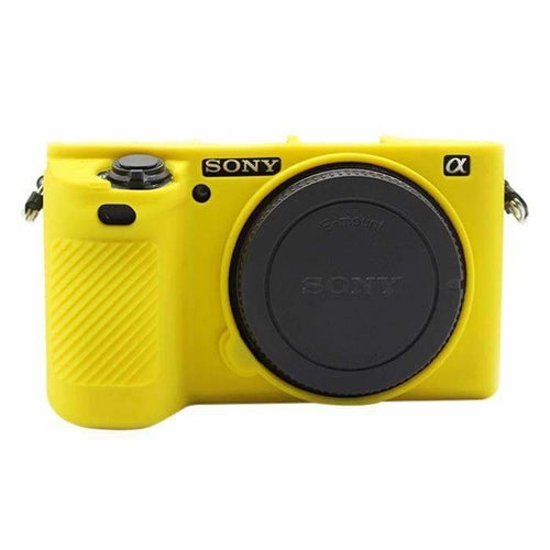AMZER® Soft Silicone Protective Case for Sony ILCE-6500 - Yellow