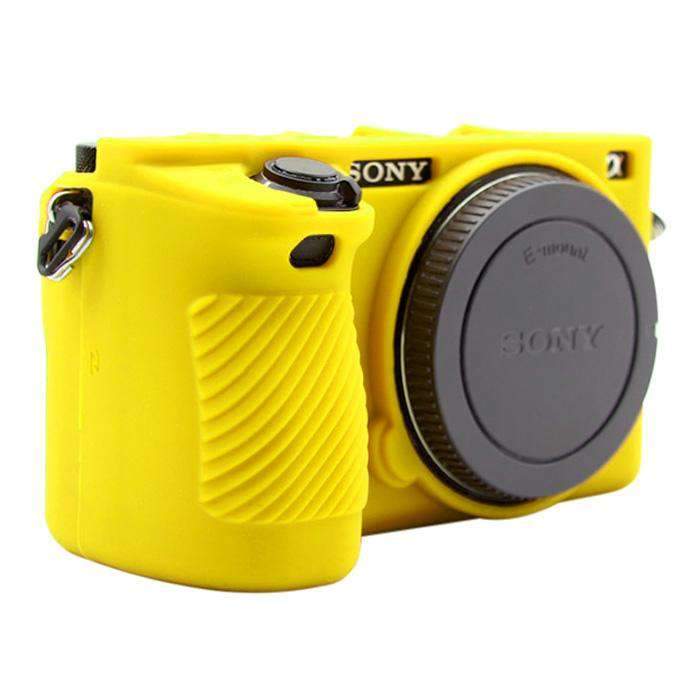 AMZER® Soft Silicone Protective Case for Sony ILCE-6500 - Yellow