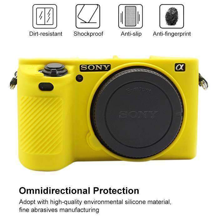 AMZER® Soft Silicone Protective Case for Sony ILCE-6500 - Yellow